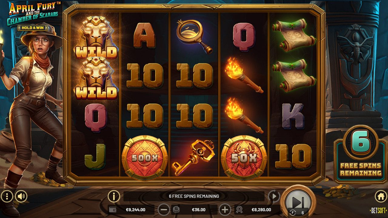 April Fury And The Chamber Of Scarabs - Free Spins