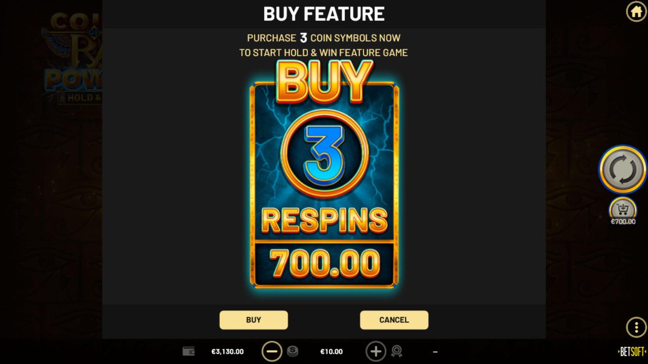 Coins of Ra Power - Buy Feature